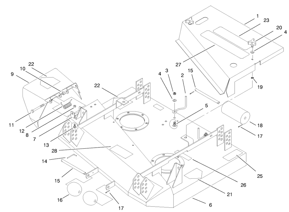 Deck Assembly And Decals Diagram and Parts List for 30135 890001 - 899999 Toro Lawn Mower