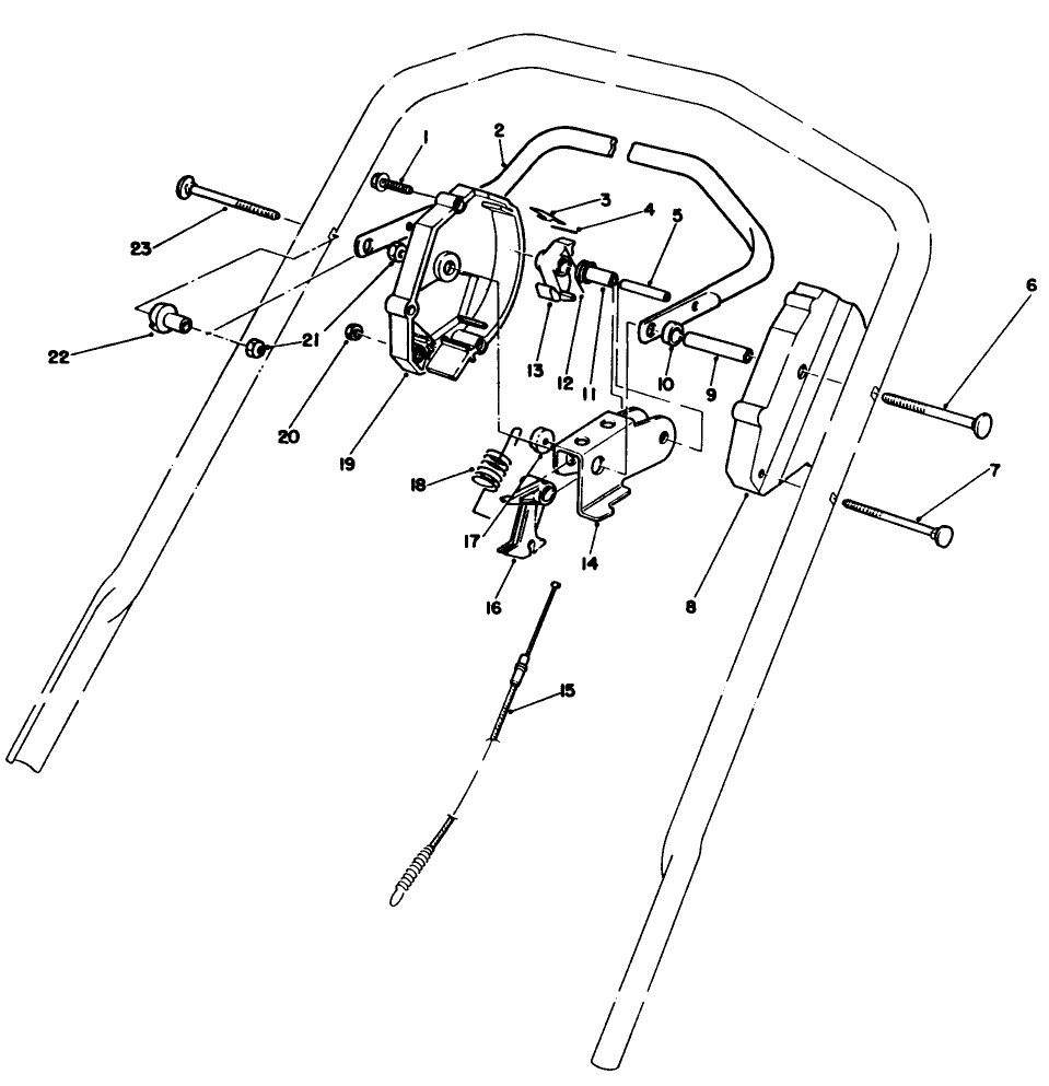 Control Assembly Diagram and Parts List for 20584C 9000001 - 9999999 Toro Lawn Mower