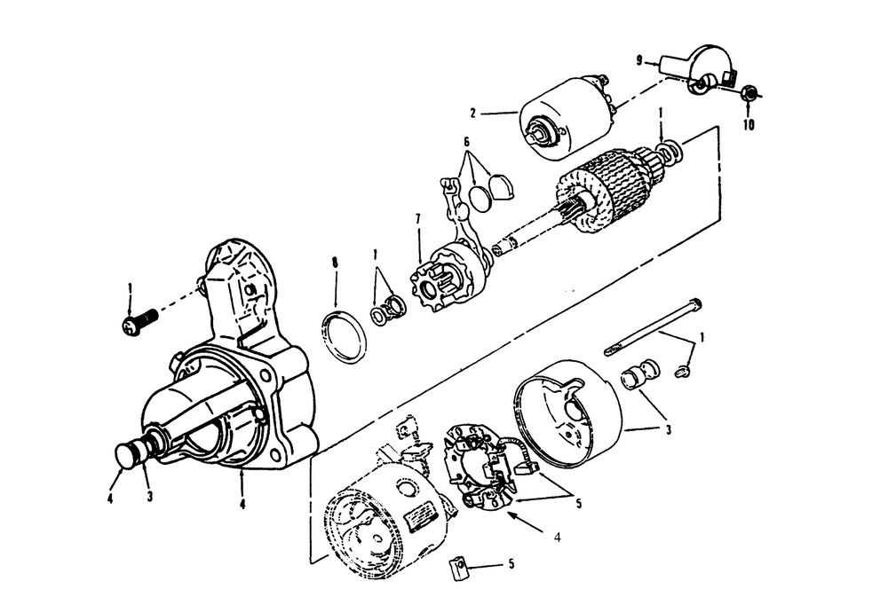 Starter Components Diagram and Parts List for 73520 39000001 - 39999999 Toro Lawn Tractor