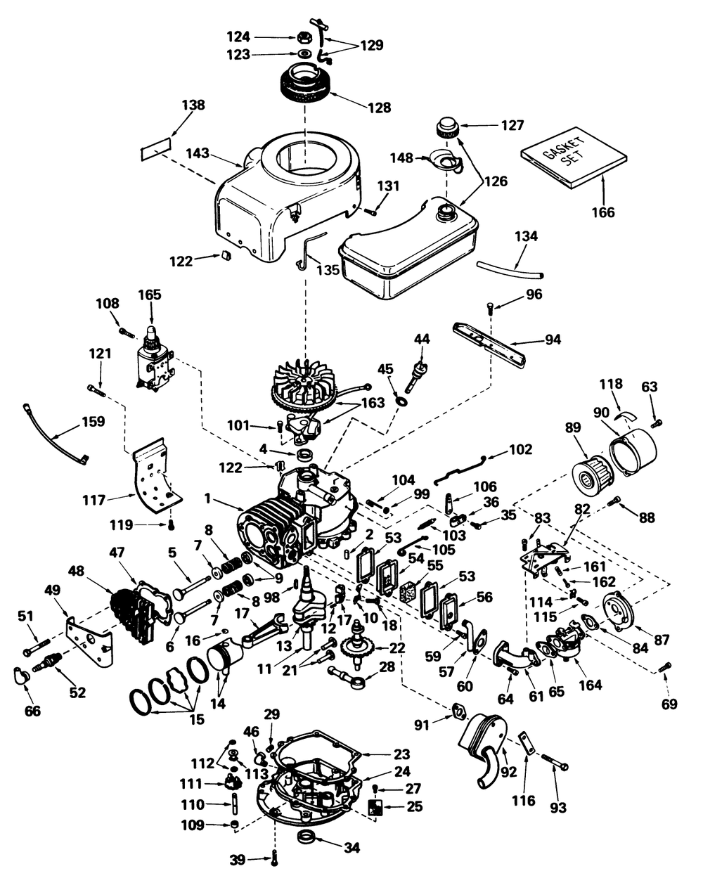 Tecumseh Engine Model No. V70-125183c Diagram and Parts List for 56044 8000001 - 8999999 Toro Lawn Tractor