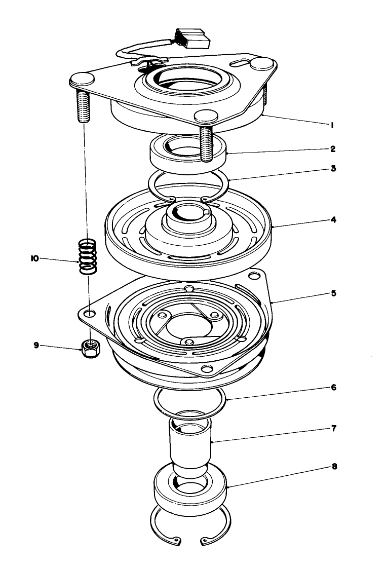 Clutch Assembly No. 44-0770 Diagram and Parts List for 57360 5000001 - 5999999 Toro Lawn Tractor