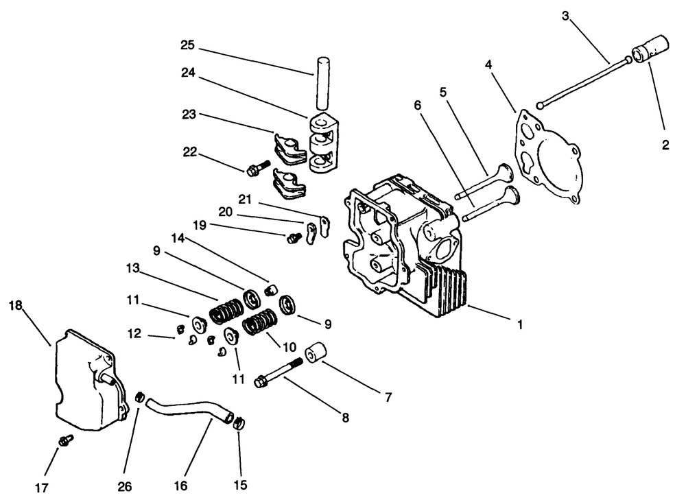 Cylinder Head/Valve/Breather-Engine Kohler Model No. Cv14 S1429 (Continued) Diagram and Parts List for 30185 10000001 - 19999999 Toro Lawn Tractor Accessories