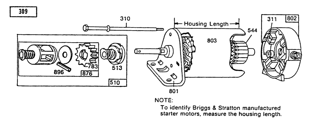 Starter-Briggs & Stratton Diagram and Parts List for 70120 4900001 - 4999999 Toro Lawn Tractor