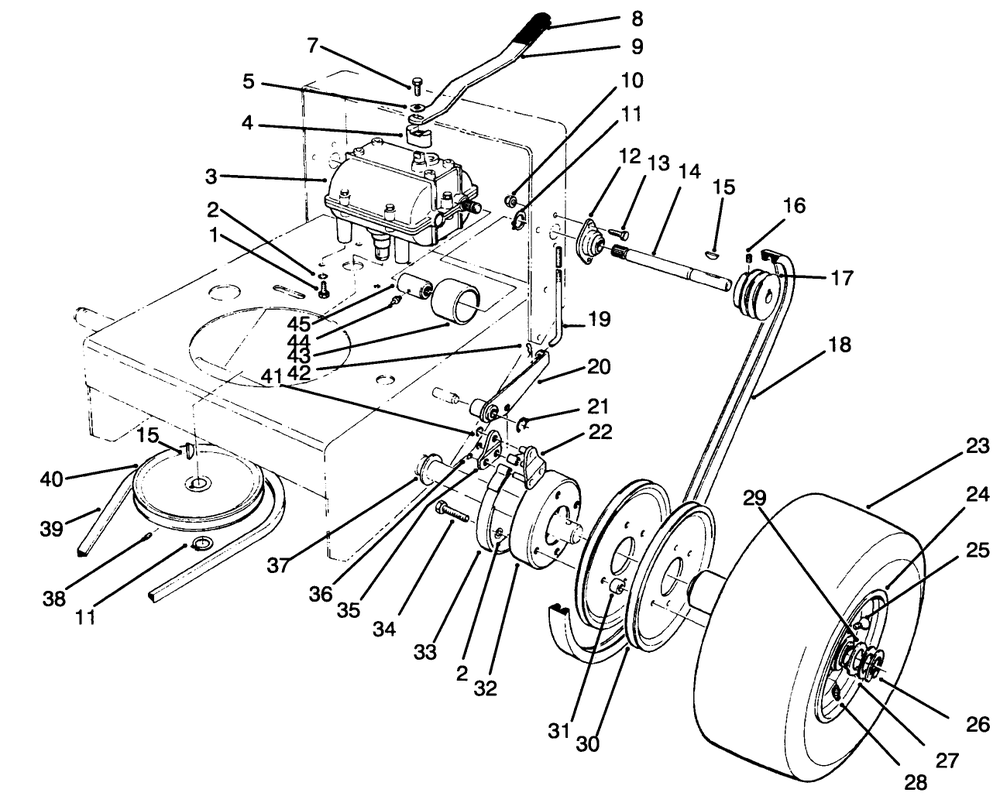 Axle Assembly Diagram and Parts List for 30165 4900001 - 4999999 Toro Lawn Tractor Accessories