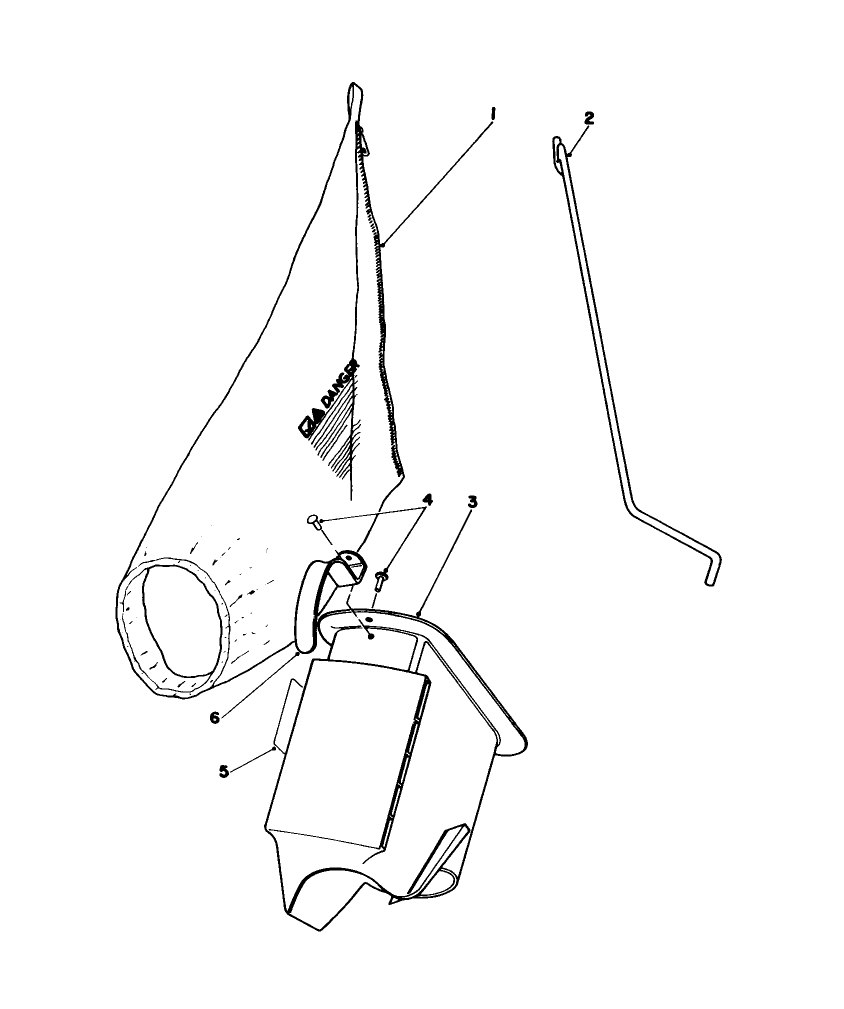 Bagging Kit No. 47-6510 (Optional) Diagram and Parts List for 16165C 5000001 - 5999999 Toro Lawn Mower