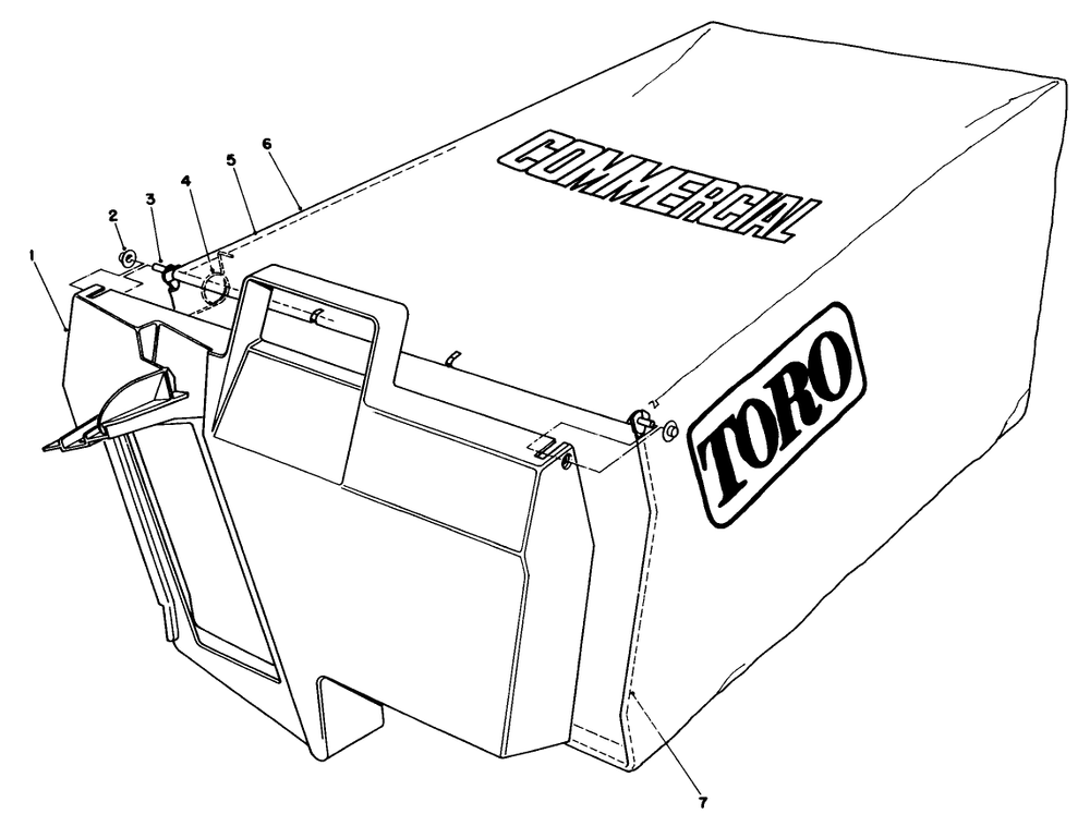 Grass Bag Assembly No. 11-5609 Diagram and Parts List for 22031 3900001 - 3999999 Toro Lawn Mower