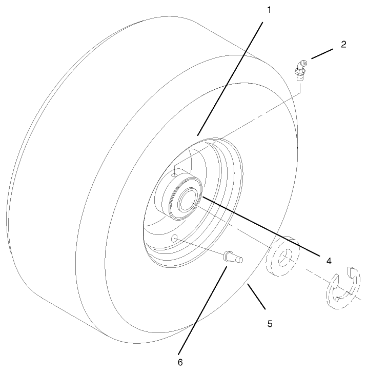 Wheel And Tire Asm Diagram and Parts List for 30177 890001 - 899999 Toro Lawn Tractor Accessories