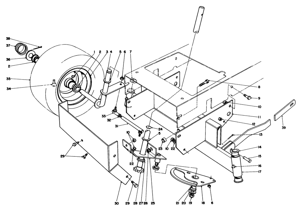 Front Axle Assembly Diagram and Parts List for 56138 3000001 - 3999999 Toro Lawn Tractor