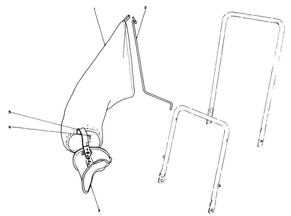 Grass Bagging Kit No. 38-0050 (Optional) Diagram and Parts List for 22025 9000001 - 9999999 Toro Lawn Mower