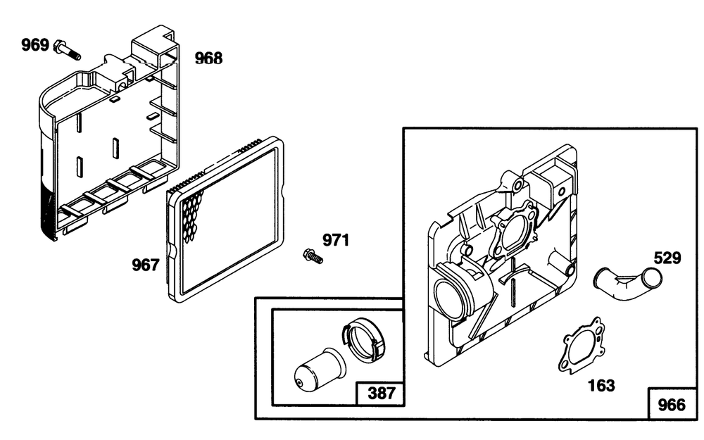 Engine Briggs & Stratton Model 127702-0645-01 Diagram and Parts List for 16401 6900001 - 6999999 Toro Lawn Mower