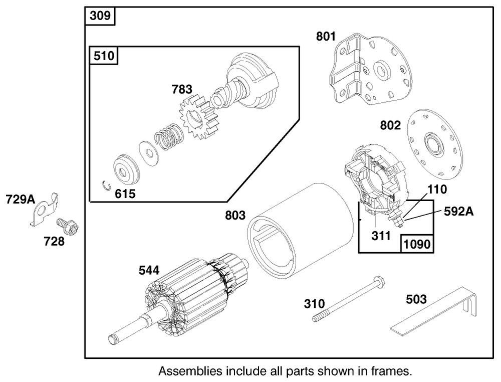 Engine Briggs & Stratton Model 28m707-1182-E1 Diagram and Parts List for 70089 9900001 - 9999999 Toro Lawn Tractor