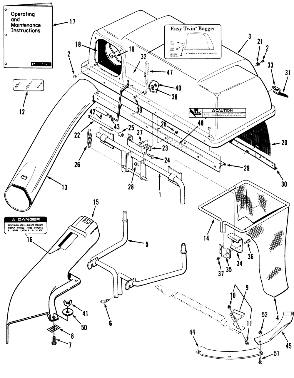 200-Series Easy Twin Rear Grass Bagger-30 In. (76 Cm) Mower Vehicle Identification Number 07-08bl01 Diagram and Parts List for 07-08BL02 2000001 - 2999999 Toro Lawn Tractor Accessories