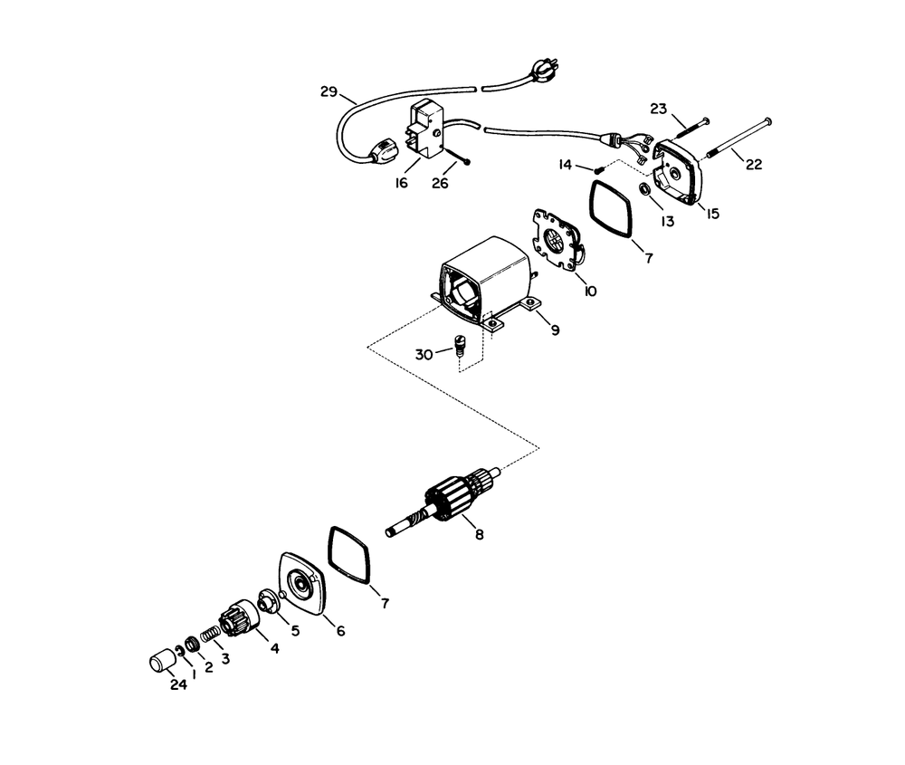 Starter Motor Kit No. 33328c Diagram and Parts List for 38052 7000001 - 7999999 Toro Snow Blower