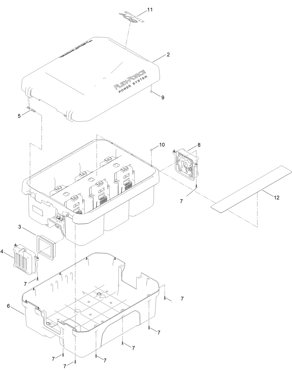 Battery Box Assembly No. 161-4483 Diagram and Parts List for 75851 416400000 - 417399999 Toro Lawn Tractor