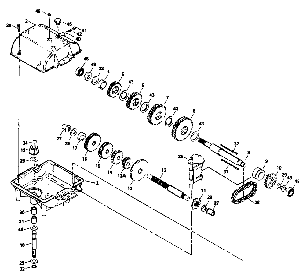 Peerless Transmission Model No. 700-039 Diagram and Parts List for 30175 39000001 - 39999999 Toro Lawn Tractor Accessories