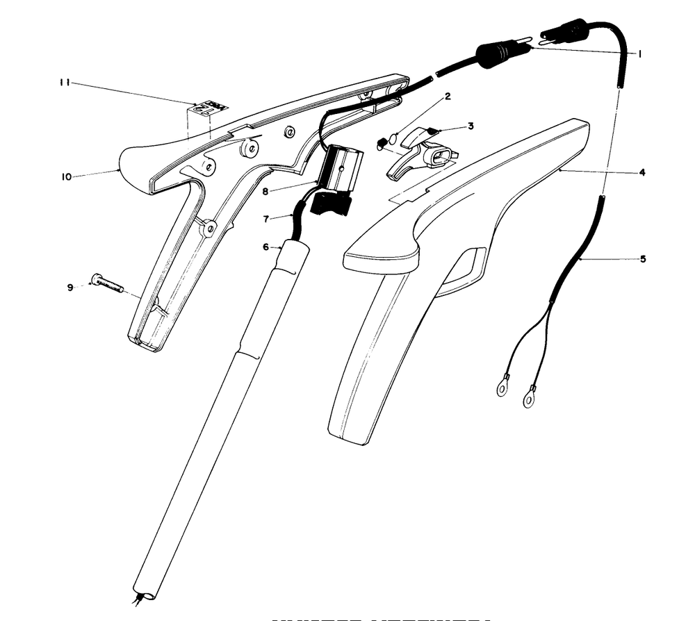Handle Assembly Diagram and Parts List for 59145 0000001 - 0999999 Toro Lawn Tractor
