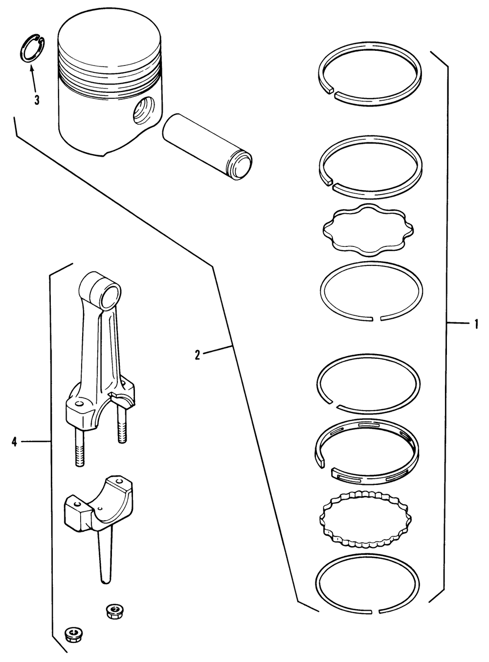 Kohler Piston And Rings Diagram and Parts List for 31-10K803 2000001 - 2999999 Toro Lawn Tractor