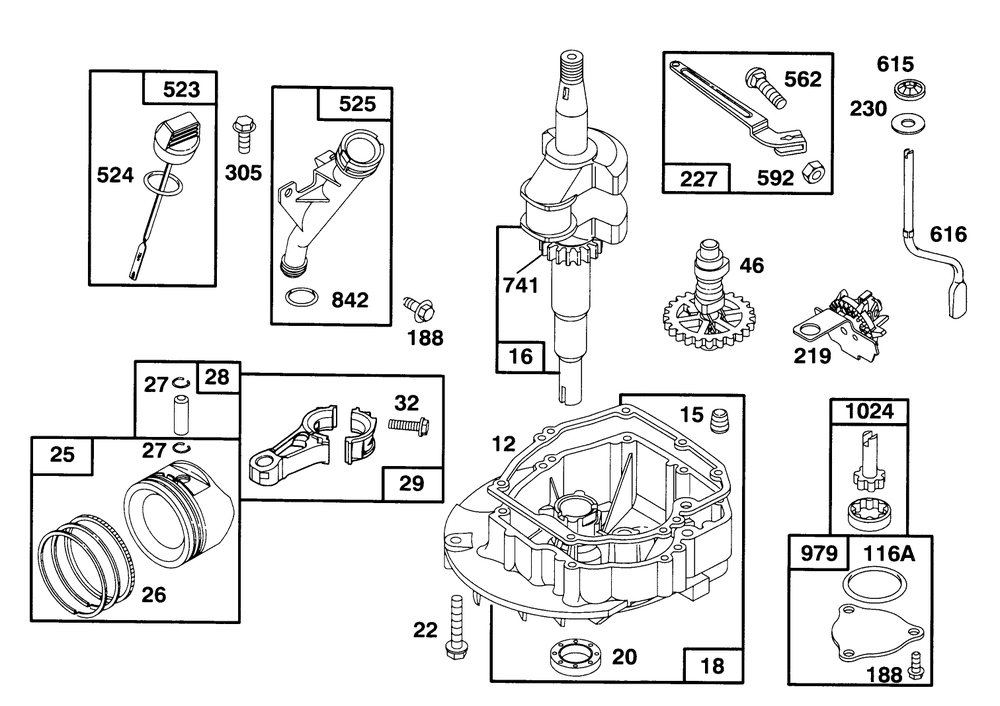 Engine Gts-150 Diagram and Parts List for 20928BC 59000001 - 59999999 Toro Lawn Mower