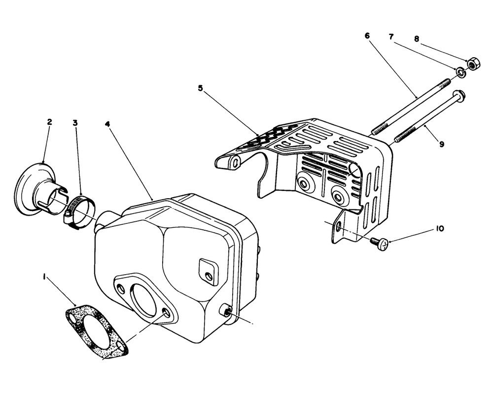 Muffler Assembly (Model No. 47pn2-6) Diagram and Parts List for 20912B 39000001 - 39999999 Toro Lawn Mower