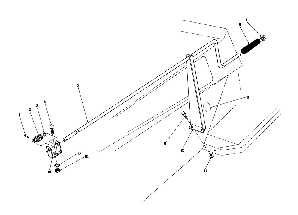 Chute Control Assembly 36" Snowthrower Attachment Model No. 59160 (Optional) Diagram and Parts List for 57360 5000001 - 5999999 Toro Lawn Tractor