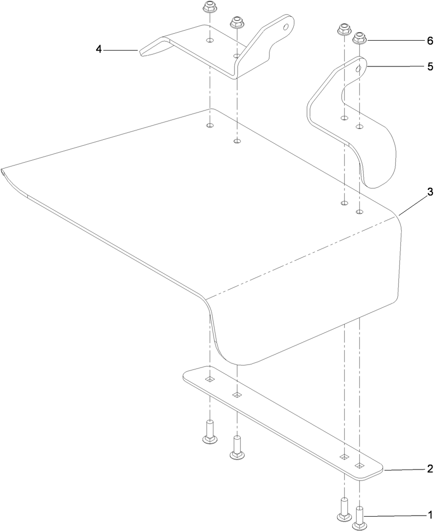 Rubber Deflector Assembly Diagram and Parts List for 74951 (311000001-311000402)(2011) Toro Lawn Mower