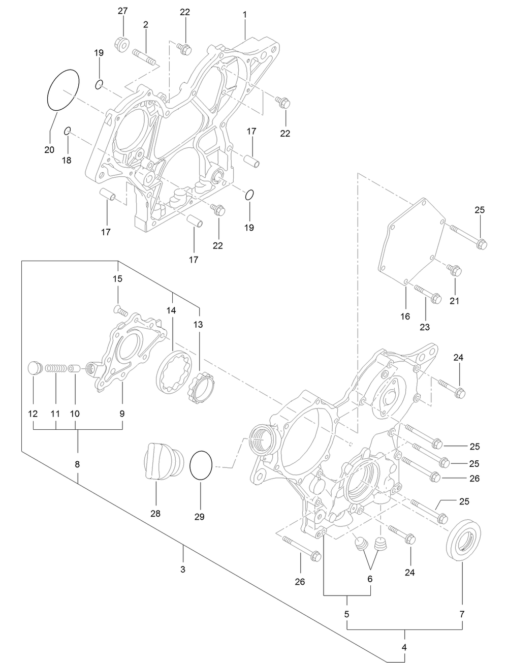 Gear Housing Assembly Diagram and Parts List for 72029 407415806-999999999 Toro Lawn Tractor