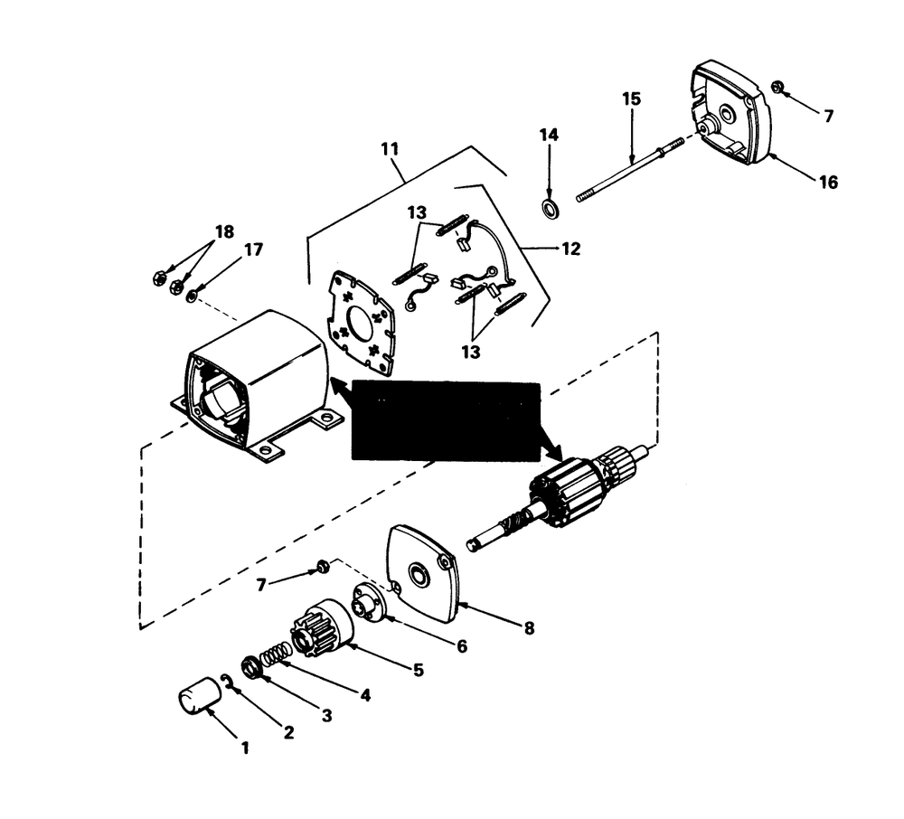 12 Volt Electric Starter No. 33606 Diagram and Parts List for 56036 7000001 - 7999999 Toro Lawn Tractor