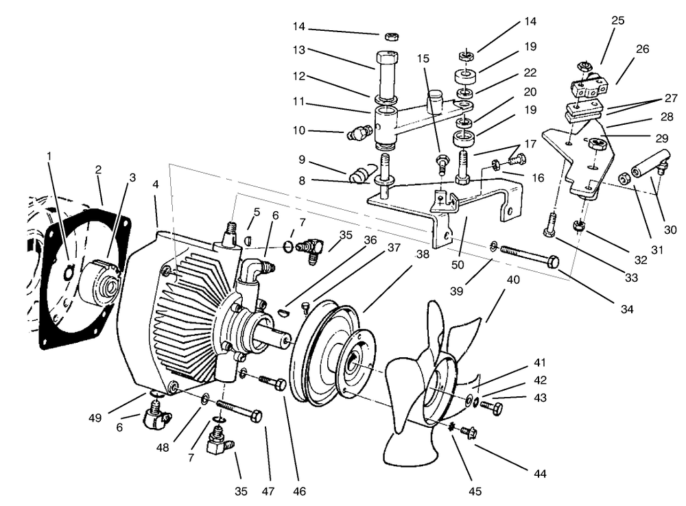 Transmission Assembly Diagram and Parts List for 30611 690001 - 699999 Toro Lawn Tractor