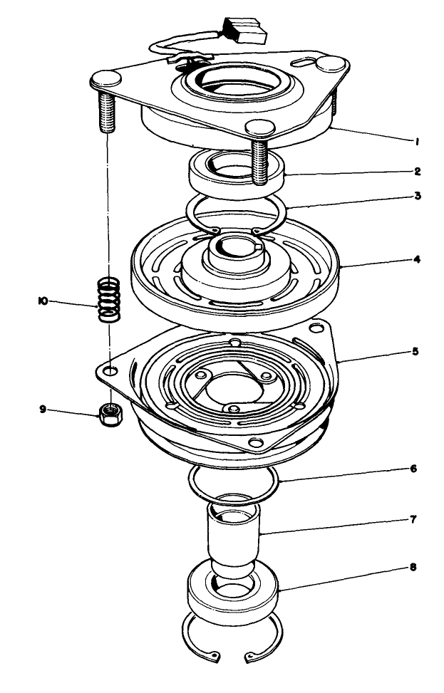 Clutch Assembly No. 54-3200 Diagram and Parts List for 30185 20000001 - 29999999 Toro Lawn Tractor Accessories