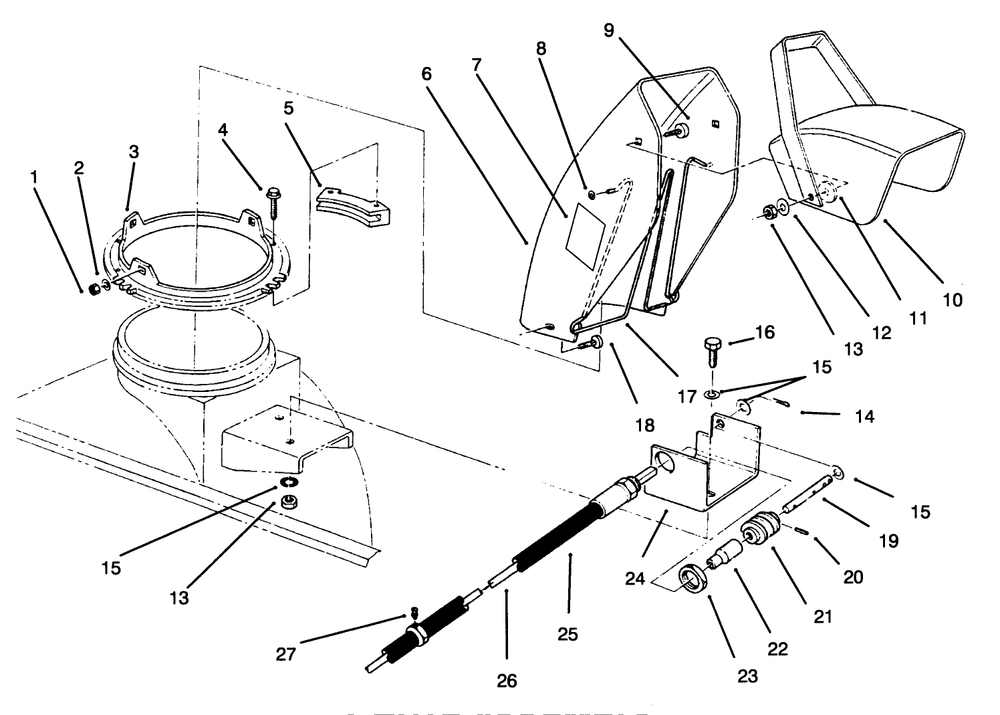 Chute Assembly Diagram and Parts List for 30761 490001 - 499999 Toro Snow Blower