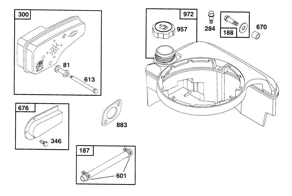 Engine Briggs & Stratton Model 127802-0640-01 Diagram and Parts List for 20442 6900001 - 6999999 Toro Lawn Mower