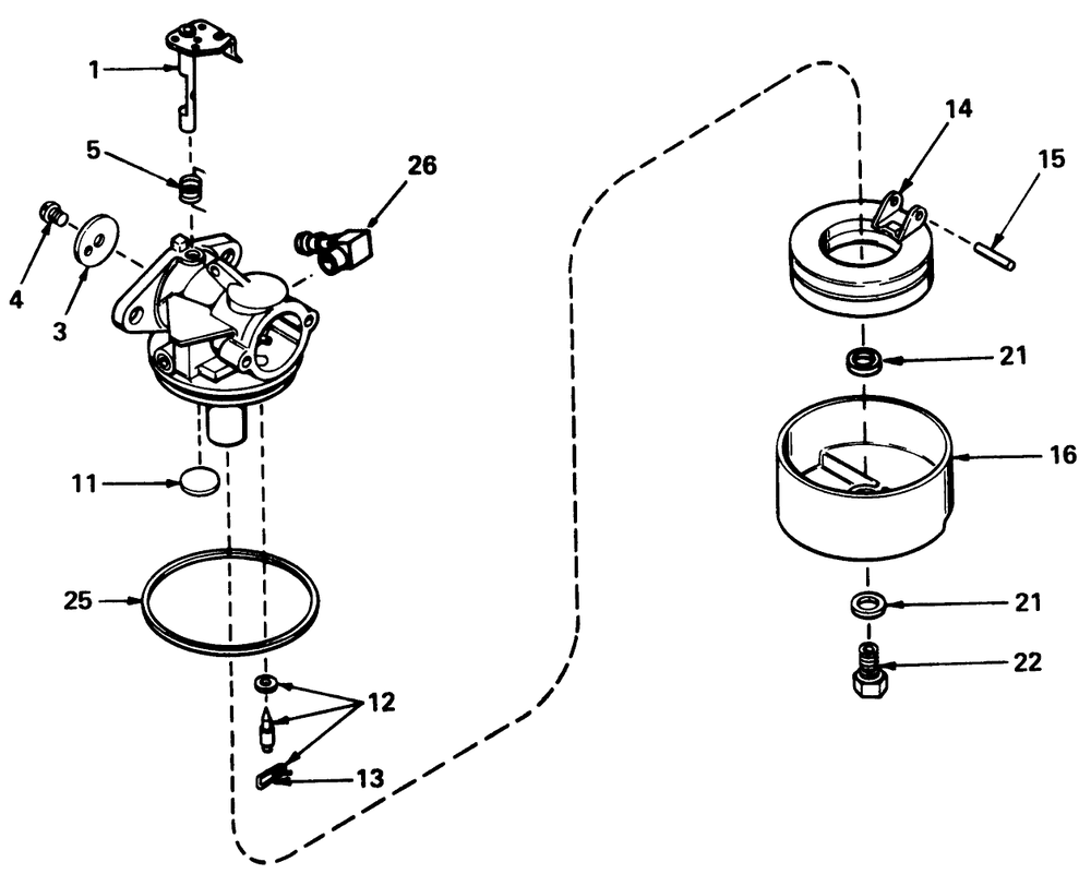 Carburetor No. 631784a Diagram and Parts List for 19400 6000001 - 6999999 Toro Lawn Mower