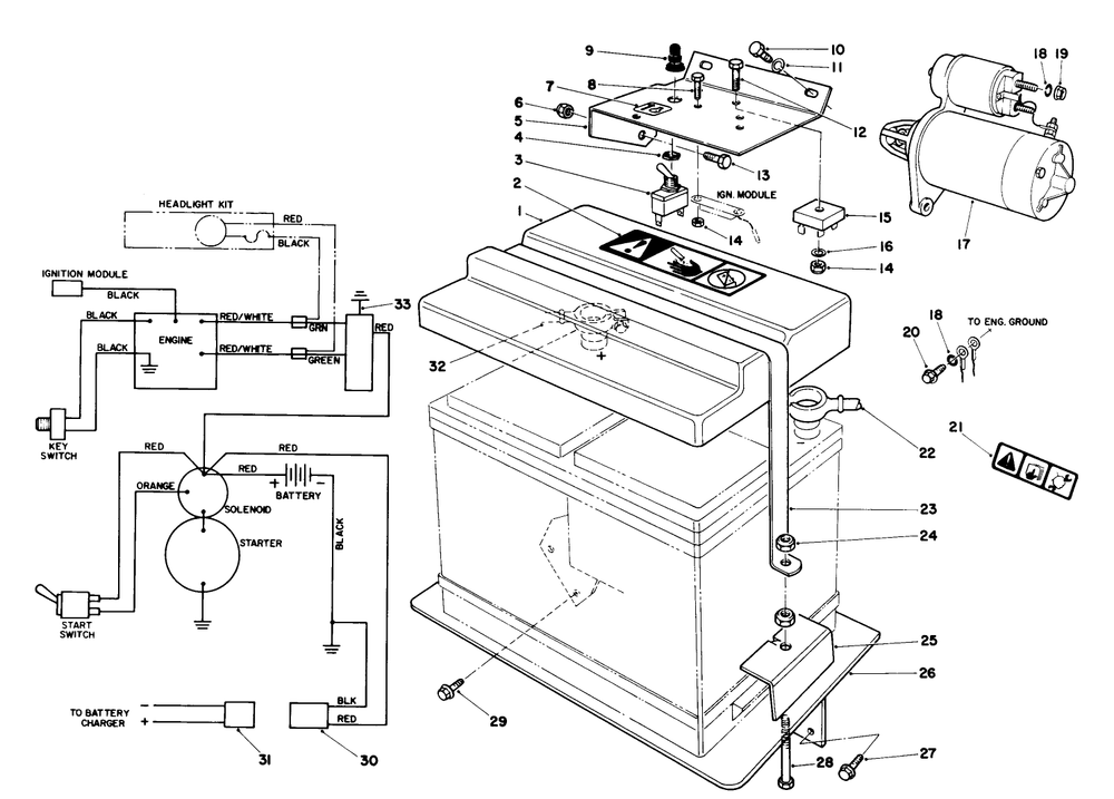 12 Volt Starter Motor Kit No. 68-7250 (Optional) Diagram and Parts List for 38545 9000001 - 9999999 Toro Snow Blower