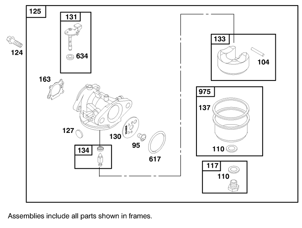 Engine Briggs & Stratton Model 12f802-1767-E1 Diagram and Parts List for 20808 8900001 - 8999999 Toro Lawn Mower