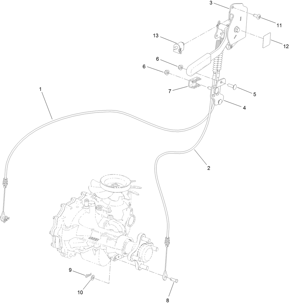 Brake Assembly 2 Diagram and Parts List for 44410 406814864-407699999 Toro Lawn Mower