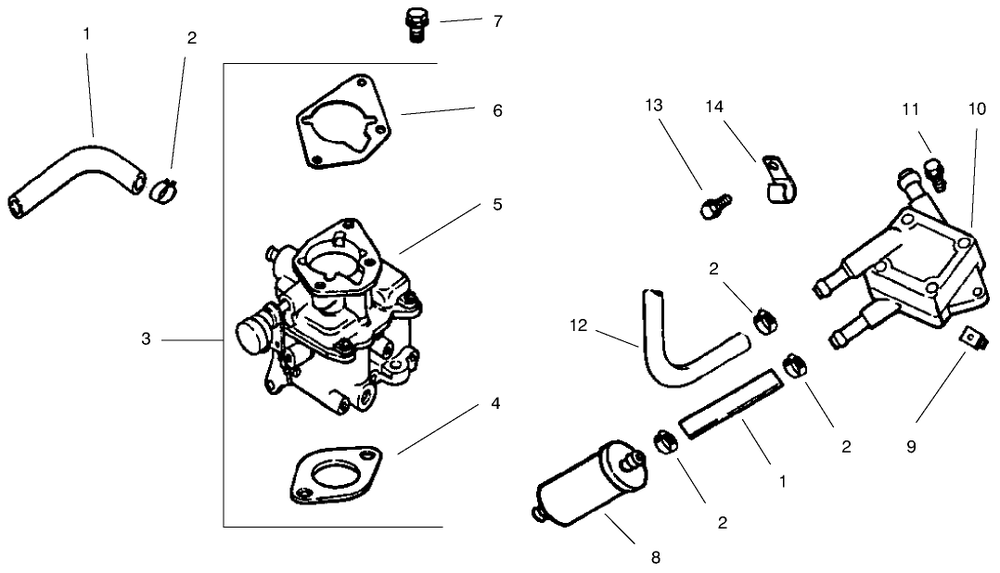 Group 8-Fuel System Diagram and Parts List for 22304 890001 - 899999 Toro Lawn Tractor Accessories