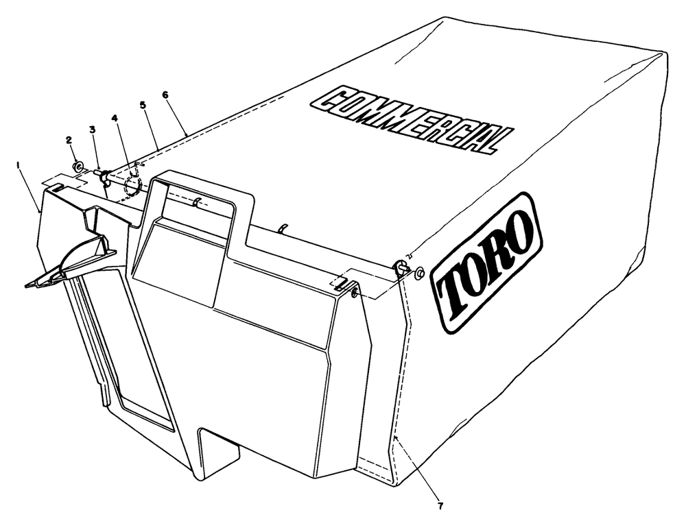 Grass Bag Assembly No. 11-5609 Diagram and Parts List for 22043 3900001 - 3900964 Toro Lawn Mower