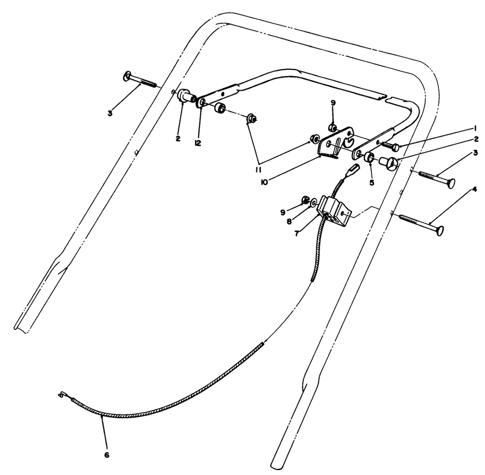 Traction Control Assembly Diagram and Parts List for 20215 2000001 - 2999999 Toro Lawn Mower