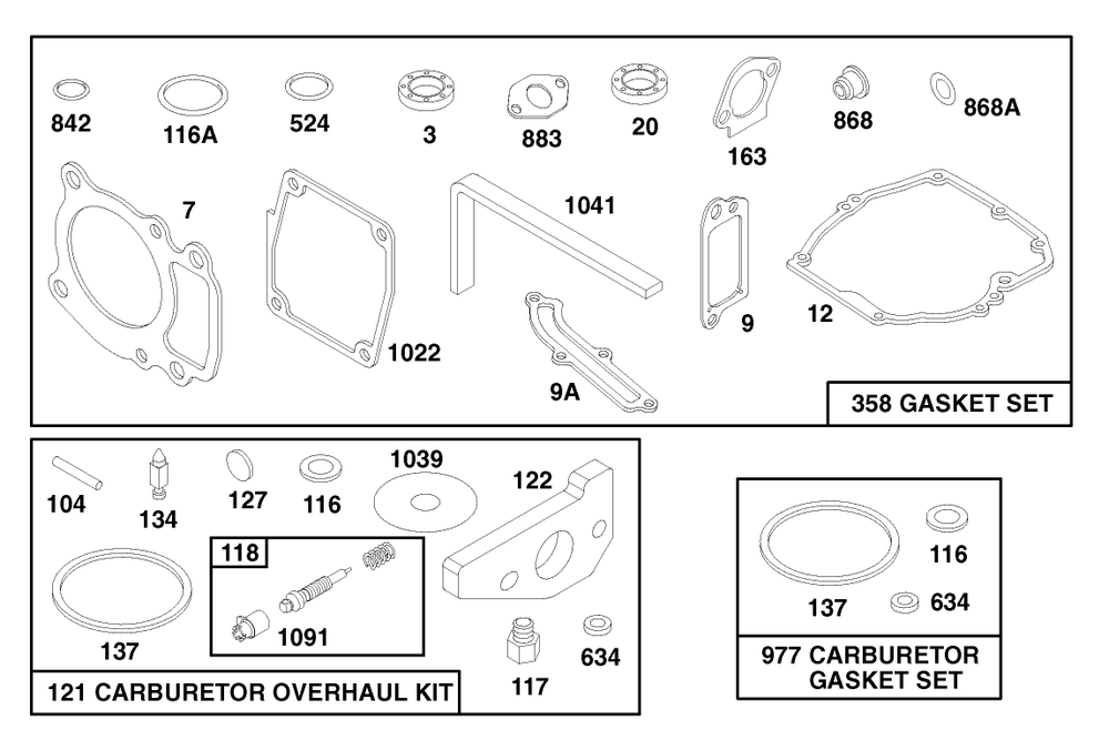 Engine Gts 150 (Model No. 20475 Only) Diagram and Parts List for 20476 6900001 - 6999999 Toro Lawn Mower