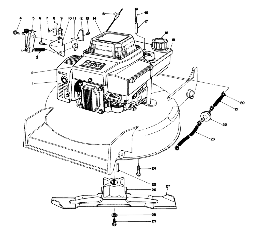 Engine Assembly Diagram and Parts List for 20526 6000001 - 6999999 Toro Lawn Mower
