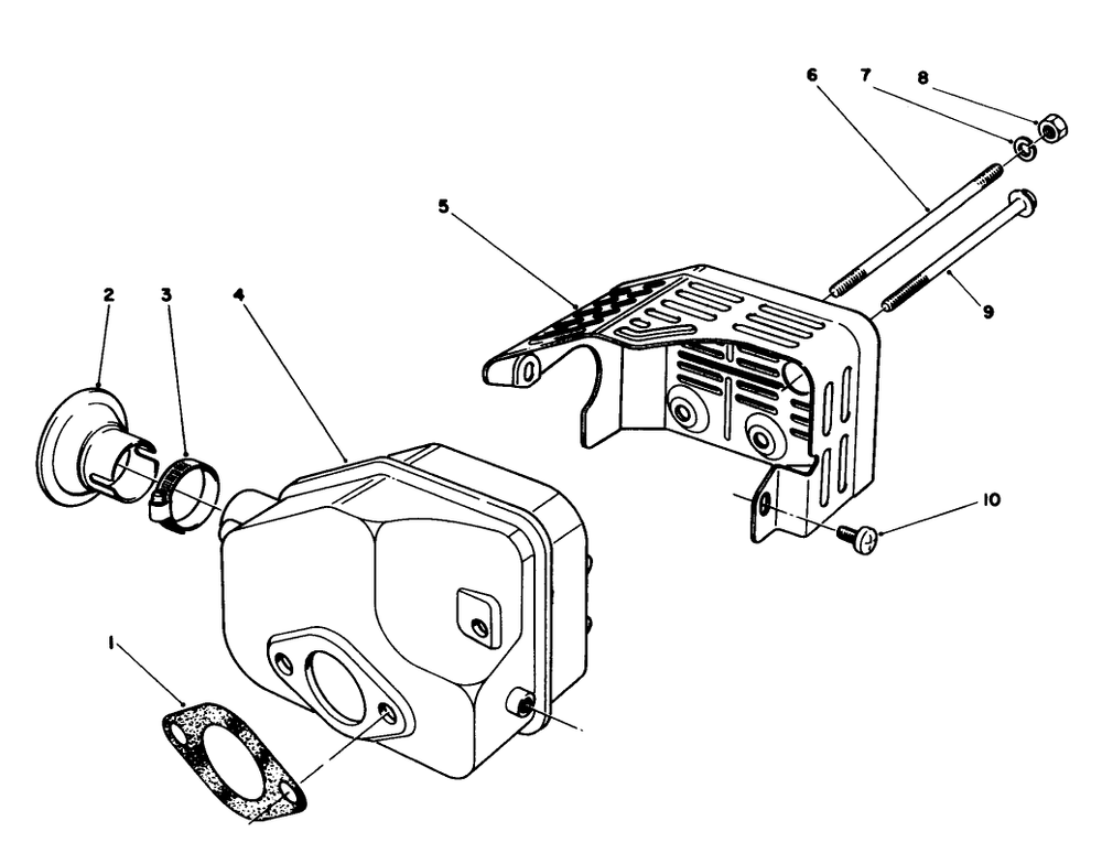 Muffler Assembly (Model No.47pg6) Diagram and Parts List for 20747C 7000001 - 7999999 Toro Lawn Mower