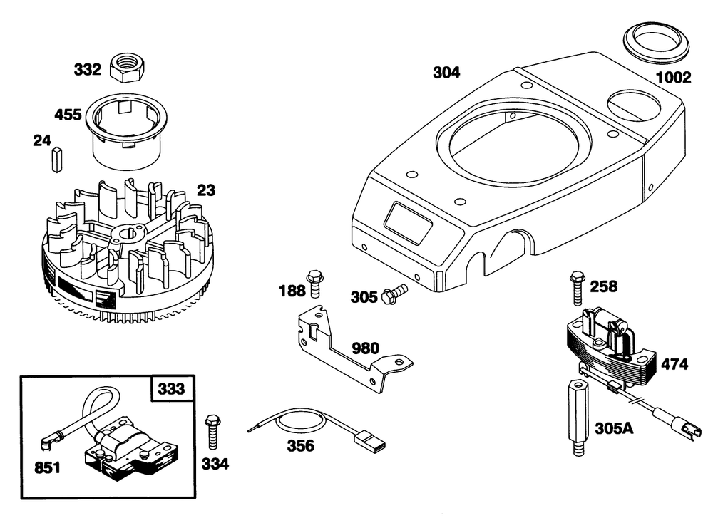 Engine Gts 150 (Model No. 20466 Only)(Model No. 97777-0311-A1) Diagram and Parts List for 20465 5900001 - 5999999 Toro Lawn Mower