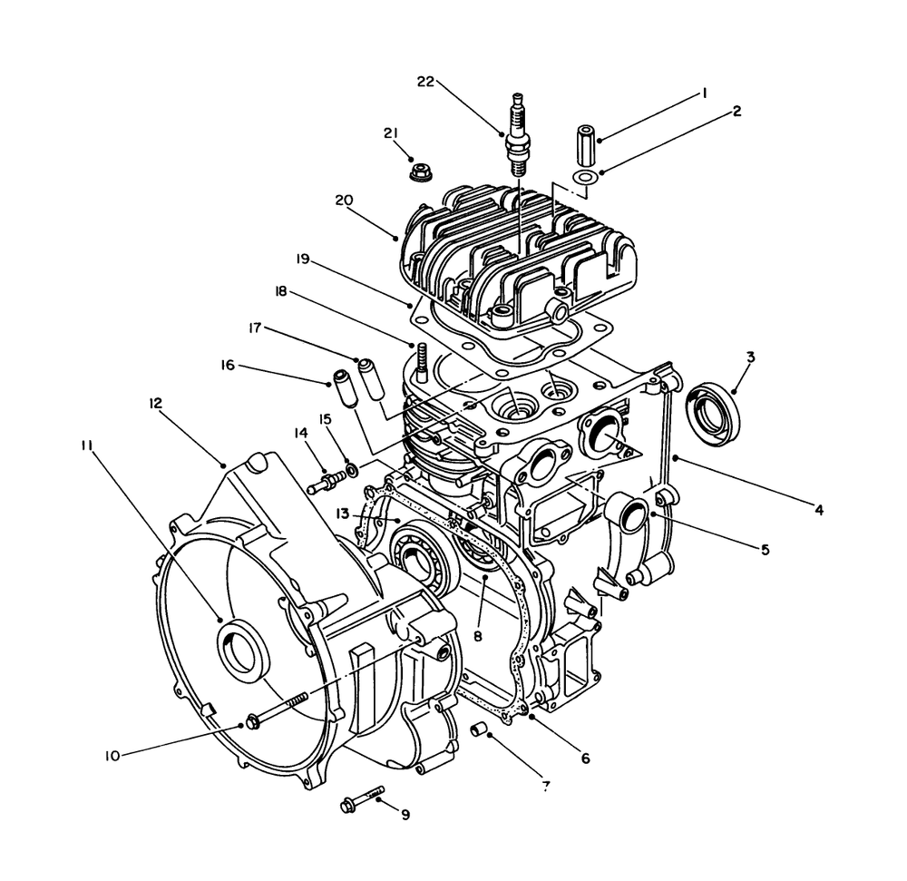 Engine Assembly Diagram and Parts List for 62040 5000001 - 5999999 Toro Generator