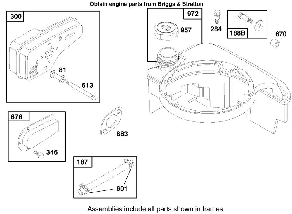 Engine Briggs & Stratton Model 12f802-0667-01 Diagram and Parts List for 20809 7900001 - 7999999 Toro Lawn Mower