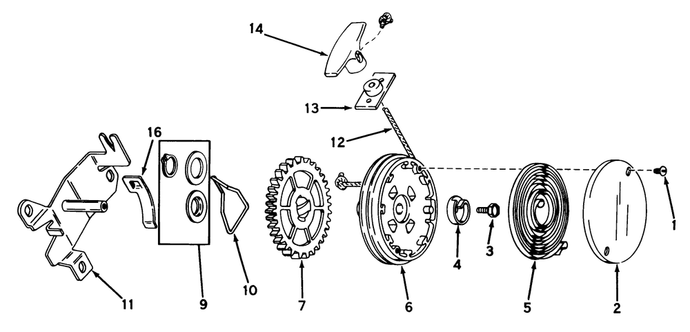 Rewind Starter 590450a Diagram and Parts List for 21173 3000001 - 3999999 Toro Lawn Mower