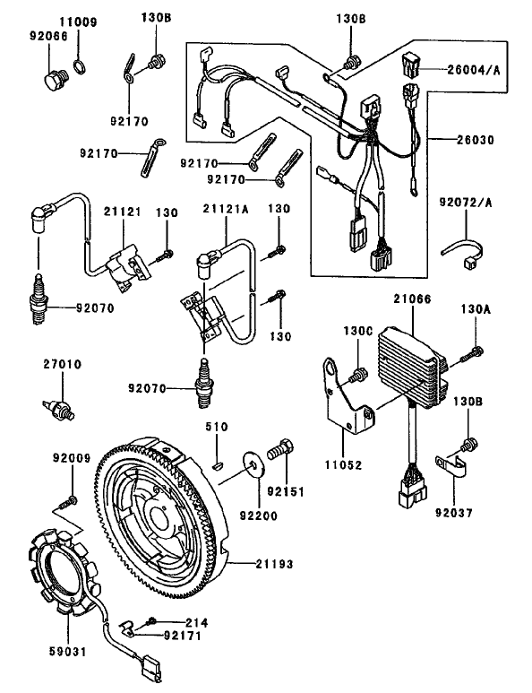 Electric Equipment Assembly Diagram and Parts List for 74213 (230006001-230999999)(2003) Toro Lawn Mower