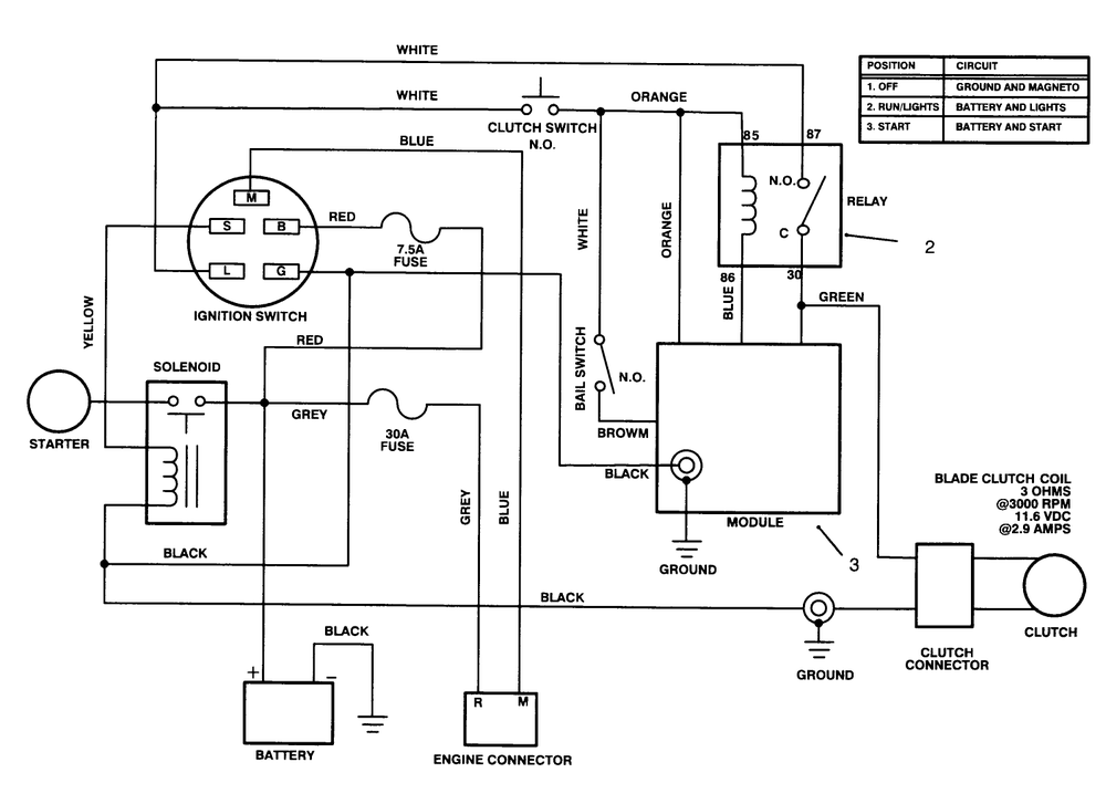 Electric Schematic Diagram and Parts List for 30180 590001 - 599999 Toro Lawn Tractor Accessories