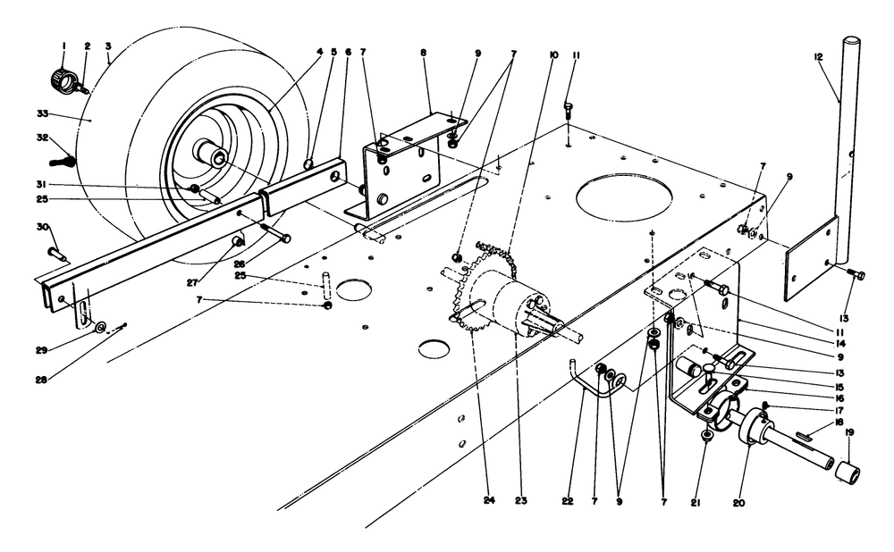 Rear Axle Assembly Diagram and Parts List for 56145 4000001 - 4999999 Toro Lawn Tractor