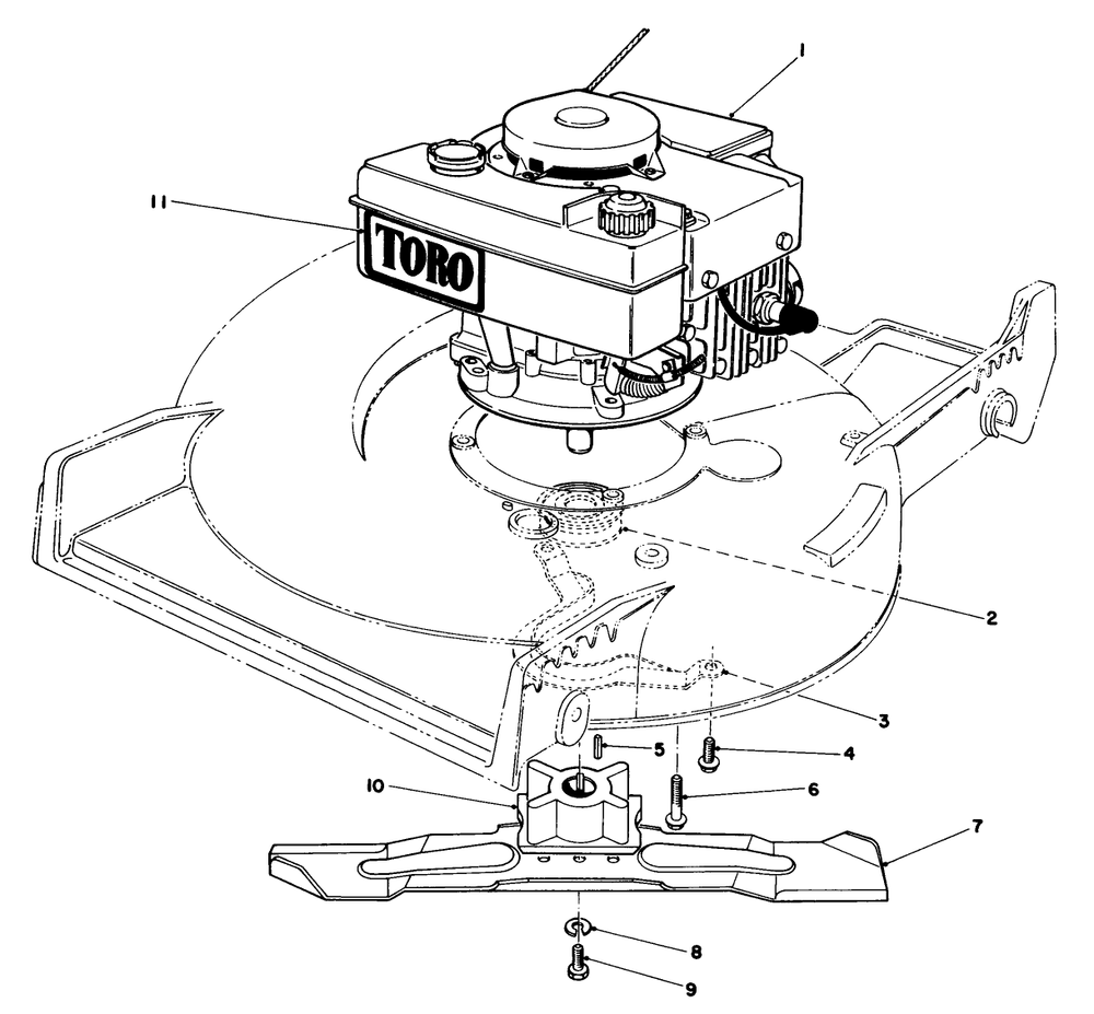 Engine Assembly Diagram and Parts List for 20675 6000001 - 6999999 Toro Lawn Mower