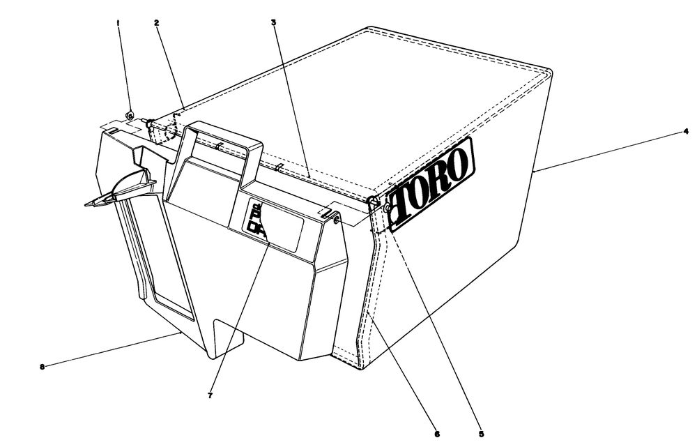 Recycler Bagging Kit Model No. 59174 (Continued)(Optional) Diagram and Parts List for 20107 2000001 - 2999999 Toro Lawn Mower